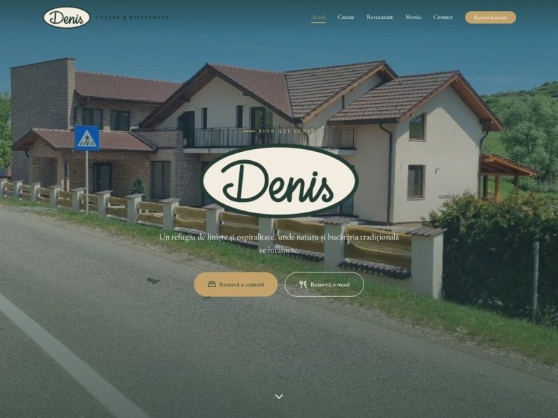 Pensiunea Denis — site de prezentare și rebranding realizat de Flade Creative